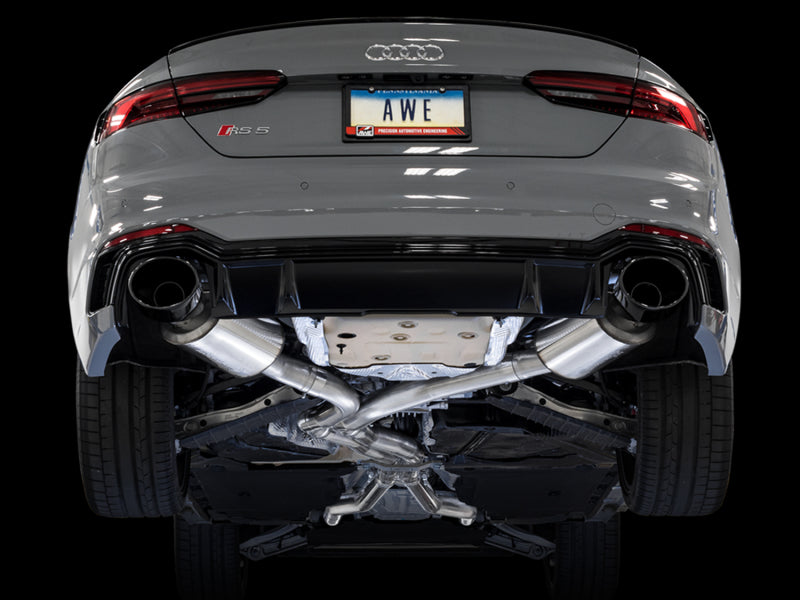 AWE Tuning Audi B9 RS 5 Sportback Touring Edition Exhaust-Non Resonated- Diamond Black RS Style Tips AWE Tuning Catback  AXOPROS
