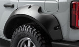 Bushwacker 2021+ Ford Bronco 4-Door Pocket Style Flares 4pc - Black Bushwacker Fender Flares  AXOPROS