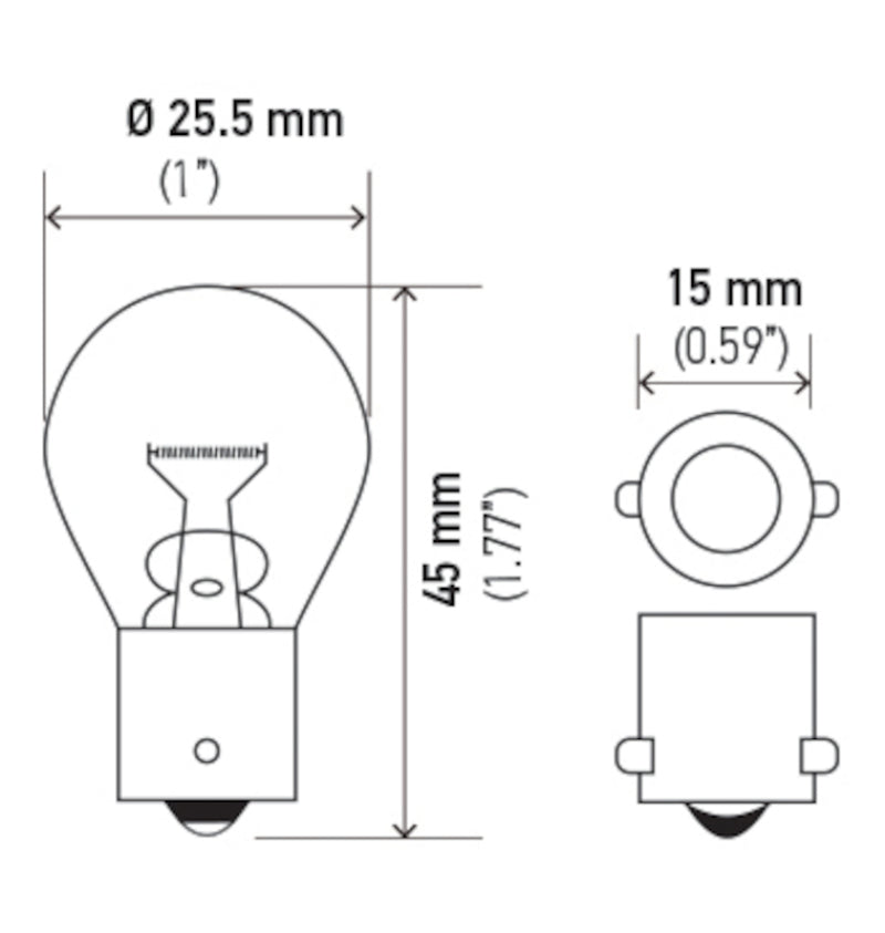 Hella Bulb 93 12V 13W BA15s S8 Hella Bulbs  AXOPROS