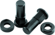 BikeMaster Rim Lock Nuts (Pair) T6 Aluminum/Black BikeMaster Wheel Accessories  AXOPROS