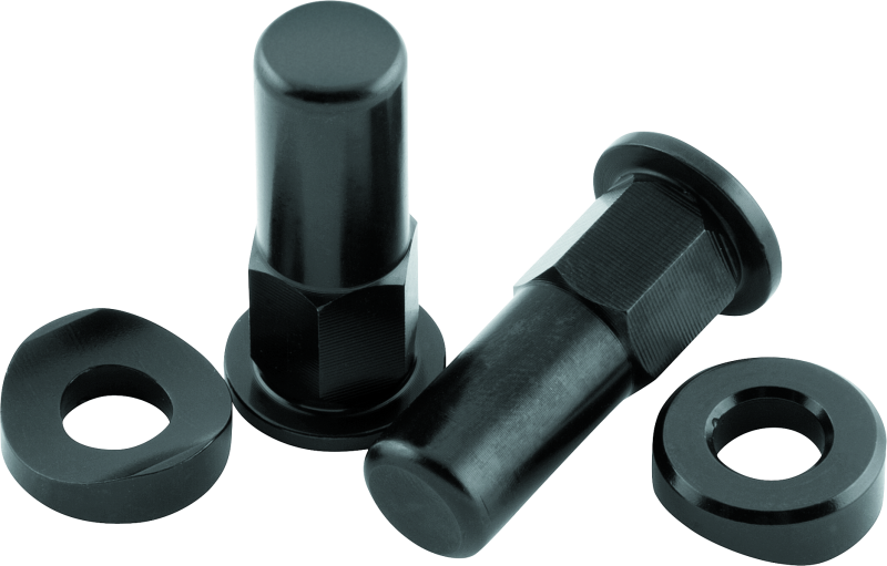 BikeMaster Rim Lock Nuts (Pair) T6 Aluminum/Black BikeMaster Wheel Accessories  AXOPROS