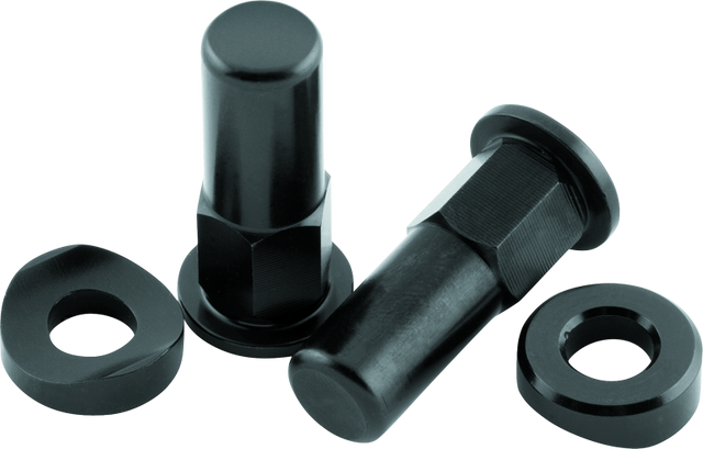 BikeMaster Rim Lock Nuts (Pair) T6 Aluminum/Black BikeMaster Wheel Accessories  AXOPROS
