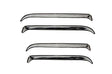 AVS 87-98 Ford F-250 Super Duty Ventshade Front & Rear Window Deflectors 4pc - Stainless AVS Wind Deflectors  AXOPROS
