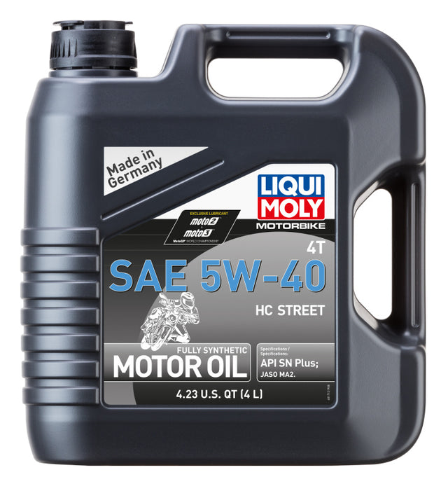 LIQUI MOLY 4L Motorbike 4T SAE 5W40 HC Street LIQUI MOLY Motor Oils  AXOPROS