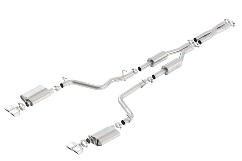 Borla 09-14 Dodge Challenger R/T 5.7L RWD 2Dr. Dual Rctgl. Angle S-Type CB Exhaust - Rear Split Exit Borla Catback  AXOPROS