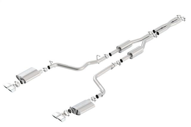 Borla 09-14 Dodge Challenger R/T 5.7L RWD 2Dr. Dual Rctgl. Angle S-Type CB Exhaust - Rear Split Exit Borla Catback  AXOPROS