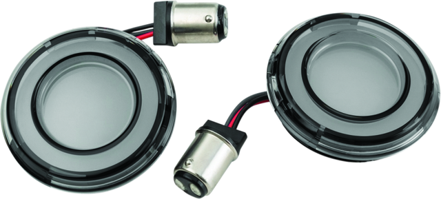 Kuryakyn Tracer L.E.D. Turn Signal Inserts Red/Red Smoke Lens Rear Kuryakyn Light Accessories and Wiring  AXOPROS