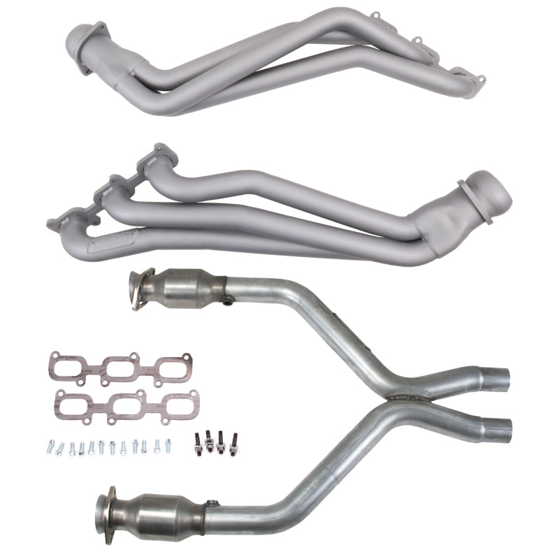 BBK 11-14 Ford Mustang V6 1-3/4 Long Tube Headers w/High Flow Catted X-Pipe (Ti Ceramic) BBK Headers & Manifolds  AXOPROS