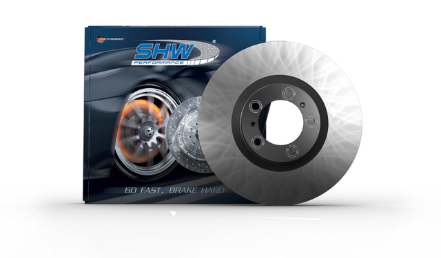 SHW 07-09 Volkswagen Touareg 3.6L/4.2L Rear Smooth Monobloc Brake Rotor (7L8615601E) SHW Performance Brake Rotors - OE  AXOPROS