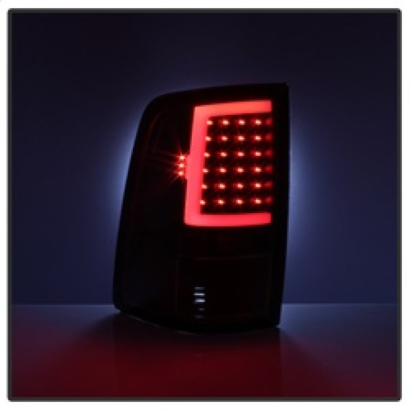 xTune 09-18 Dodge Ram 1500 LED Tail Lights - Black Smoke (ALT-ON-DR09-LBLED-BSM) SPYDER Tail Lights  AXOPROS