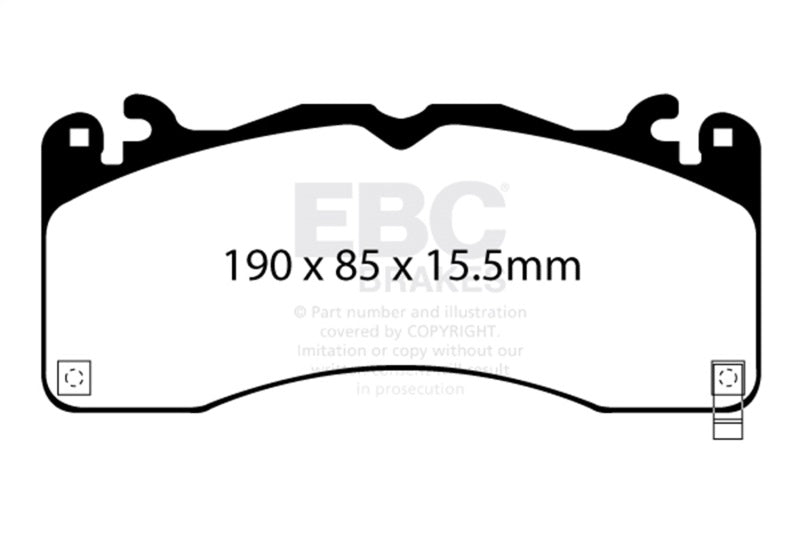 EBC 2015+ Ford Mustang (6Th Gen) 2.3L Turbo (GT Package) Bluestuff Front Brake Pads EBC Brake Pads - Racing  AXOPROS