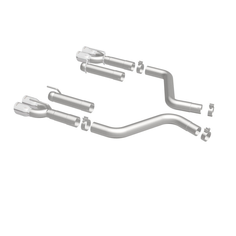 MagnaFlow Axle-Back, SS, 3in, Quad Split Rear 3.5 Tips 2015 Dodge Challenger incl SRT Hellcat Magnaflow Catback  AXOPROS