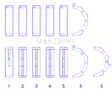 King Ford Prod. V8 4.6L/5.4L Will Not Fit 13-14 GT500 Performance Main Bearing Set - Size STD King Engine Bearings Bearings  AXOPROS