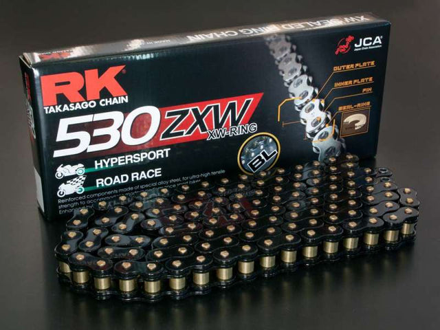 RK Chain BL530ZXW-120L XW-Ring - Black Scale RK Chain Chains  AXOPROS