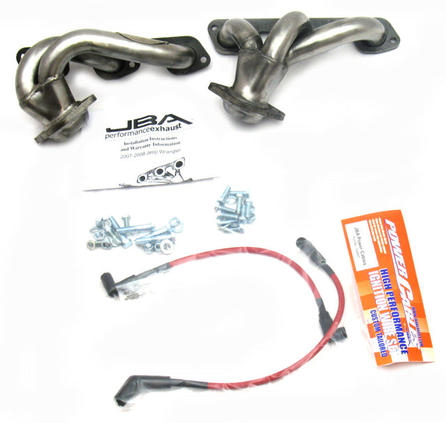 JBA 07-11 Jeep 3.8L V6 1-1/2in Primary Raw 409SS Cat4Ward Header JBA Headers & Manifolds  AXOPROS