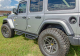 N-Fab Podium LG 2018 Jeep Wrangler JL 4DR SUV - Full Length - Tex. Black - 3in N-Fab Side Steps  AXOPROS