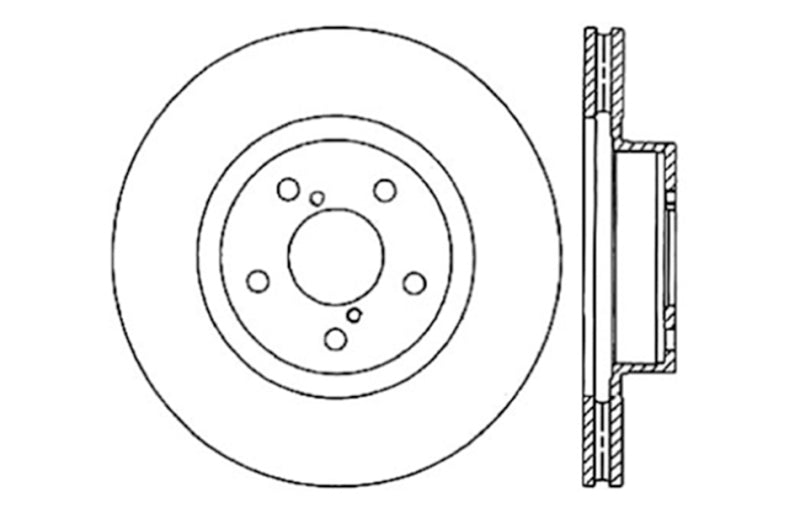 StopTech Slotted & Drilled Sport Brake Rotor Stoptech Brake Rotors - Slot & Drilled  AXOPROS