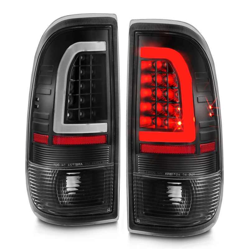 ANZO 1997-2003 Ford F-150 LED Tail Lights w/ Light Bar Black Housing Clear Lens ANZO Tail Lights  AXOPROS