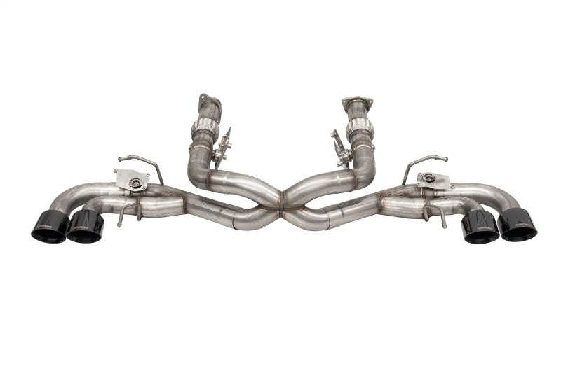Corsa 2020-2024 Corvette C8 3in Valved Cat-Back 4.5in Blk Quad Tips - Fits Factory NPP Exhaust w/AFM CORSA Performance Catback  AXOPROS