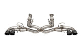 Corsa 2020-2024 Corvette C8 3in Valved Cat-Back 4.5in Blk Quad Tips - Fits Factory NPP Exhaust w/AFM CORSA Performance Catback  AXOPROS