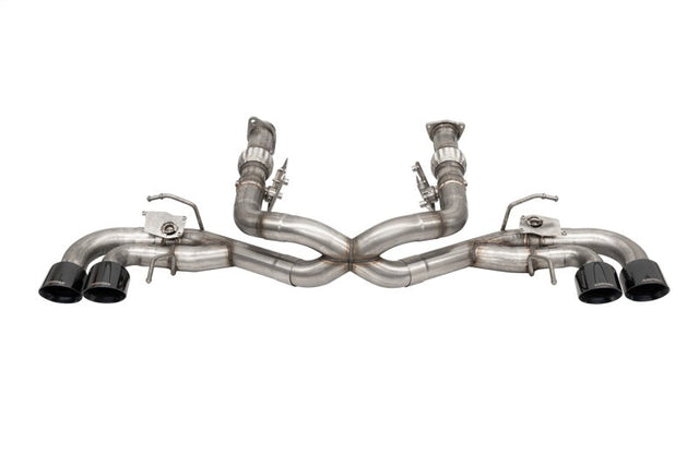 Corsa 2020-2024 Corvette C8 3in Valved Cat-Back 4.5in Blk Quad Tips - Fits Factory NPP Exhaust w/AFM CORSA Performance Catback  AXOPROS