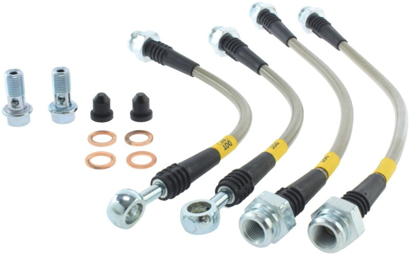 StopTech 04-06 Pontiac GTO Stainless Steel Rear Brake Lines Stoptech Brake Line Kits  AXOPROS