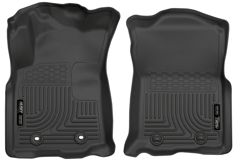 Husky Liners 2016 Toyota Tacoma w/ Manual Trans WeatherBeater Front Black Floor Liners Husky Liners Floor Mats - Rubber  AXOPROS