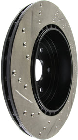 StopTech 08+ Subaru STI (Will Not Fit 05-07) Slotted & Drilled Sport Brake Rotor Stoptech Brake Rotors - Slot & Drilled  AXOPROS