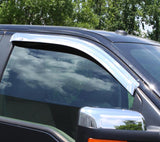 AVS 99-07 Chevy Silverado 1500 Standard Cab Outside Mount Front Window Ventvisor 2pc - Chrome AVS Wind Deflectors  AXOPROS