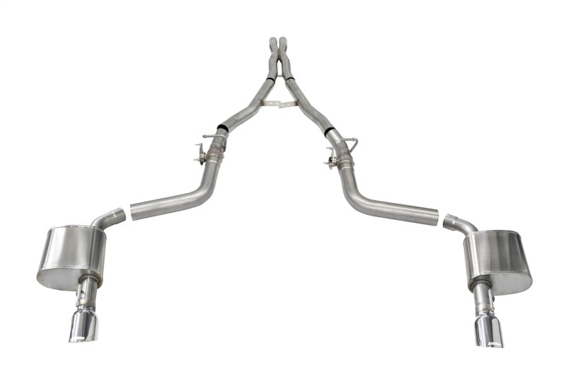 Corsa 15-23 Charger SRT/Hellcat/Redeye 2.75in Valved Catback Dual Rear Exit w/ Single 4.5inPol Tips CORSA Performance Catback  AXOPROS