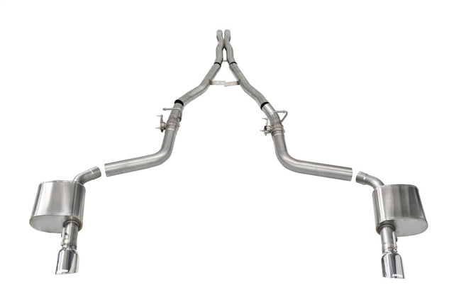 Corsa 15-23 Charger SRT/Hellcat/Redeye 2.75in Valved Catback Dual Rear Exit w/ Single 4.5inPol Tips CORSA Performance Catback  AXOPROS