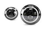 DV8 Offroad 07-18 Jeep Wrangler JK LED Projector Headlights w/ Angel Eyes DV8 Offroad Headlights  AXOPROS