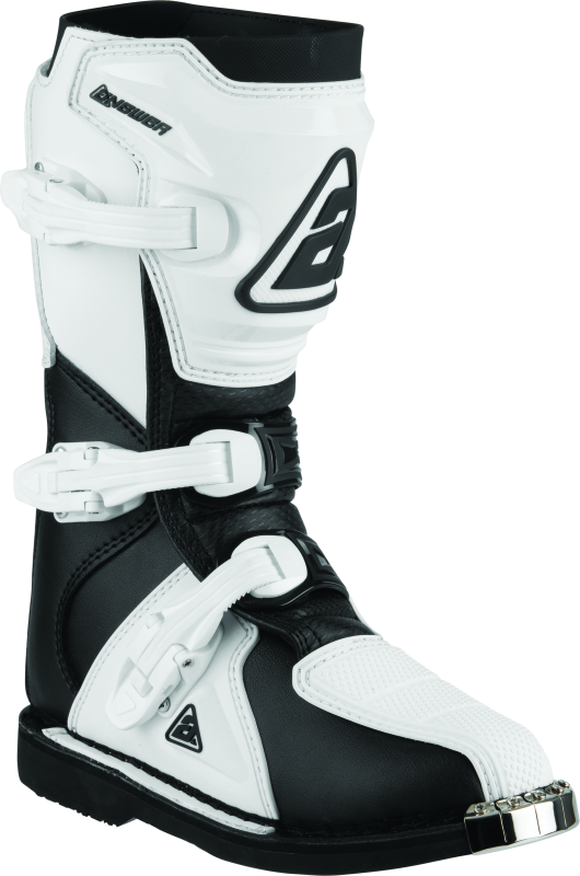 Answer AR1 Boot Black/White Youth - 1 Answer Motorcycle Boots  AXOPROS