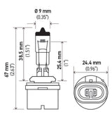 Hella Bulb 893 12V 375W Xen Wht Xb (2) Hella Bulbs  AXOPROS