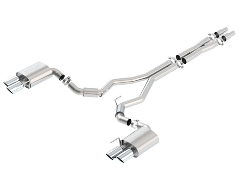 Borla 2018 Ford Mustang GT 5.0L AT/MT (w/o Valves) S-Type 3in Cat-Back Exhaust w/Polished Tips Borla Catback  AXOPROS