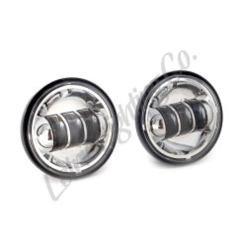 Letric Lighting 1997+ Universal 4 1/2In Black LED Auxiliary Passing Light - Chrome Letric Lighting Light Accessories and Wiring  AXOPROS