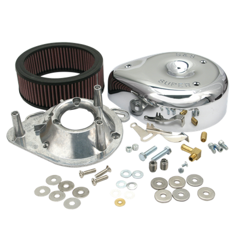 S&S Cycle 84-92 BT/86-90 Sportster Models Teardrop Chrome Air Cleaner Cover for S&S Super E/G Carb S&S Cycle Air Intake Components  AXOPROS