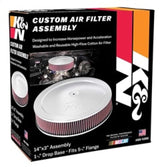 K&N 14in Red Custom Air Cleaner Assembly - 5.125in ID x 14in OD x 2.75in H x 1.25in Drop Base K&N Engineering Air Filters - Direct Fit  AXOPROS