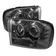 Spyder Ford F250 Super Duty 99-04 Projector Version 2 LED Halo LED Smke PRO-YD-FF25099-1P-G2-SM SPYDER Headlights  AXOPROS
