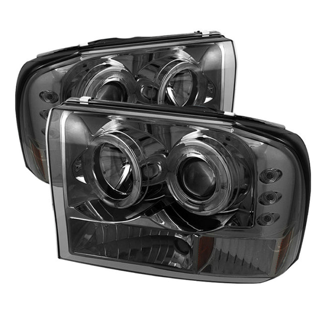 Spyder Ford F250 Super Duty 99-04 Projector Version 2 LED Halo LED Smke PRO-YD-FF25099-1P-G2-SM SPYDER Headlights  AXOPROS