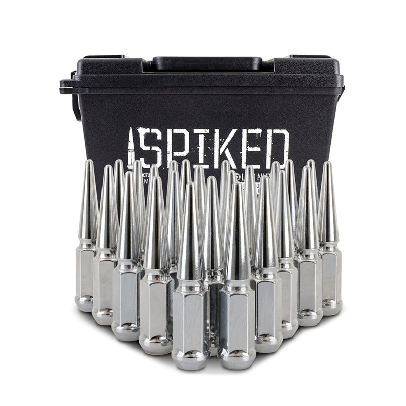 Mishimoto Mishimoto Steel Spiked Lug Nuts M12 x 1.5 24pc Set Chrome Mishimoto Lug Nuts  AXOPROS
