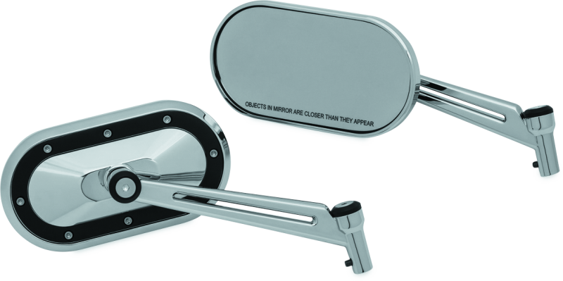 Kuryakyn Heavy Industry Mirrors Chrome/Black Kuryakyn Rear View Mirrors  AXOPROS