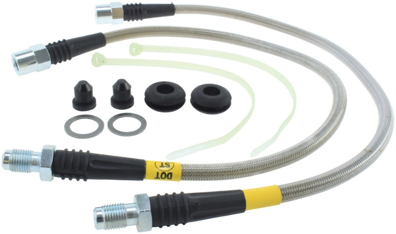 StopTech 04-08 Chrysler Crossfire / Mercedes Benz C/E/SLK Series Front SS Brake Line Kit Stoptech Brake Line Kits  AXOPROS