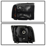 Xtune Ford F250/350/450 Super Duty 05-07 Crystal Headlights Black Smoked HD-JH-FS05-AM-BSM SPYDER Headlights  AXOPROS