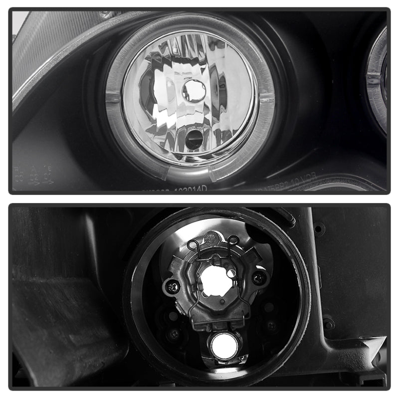 Spyder BMW E46 3-Series 02-05 4DR Projector Headlights 1PC LED Halo Blk PRO-YD-BMWE4602-4D-AM-BK SPYDER Headlights  AXOPROS