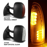 xTune Ford Superduty F250-F650 03-07 Amber LED Mirror Signal Lens - Clear ACC-LED-FDSD99-MR-C SPYDER Side Mirrors  AXOPROS