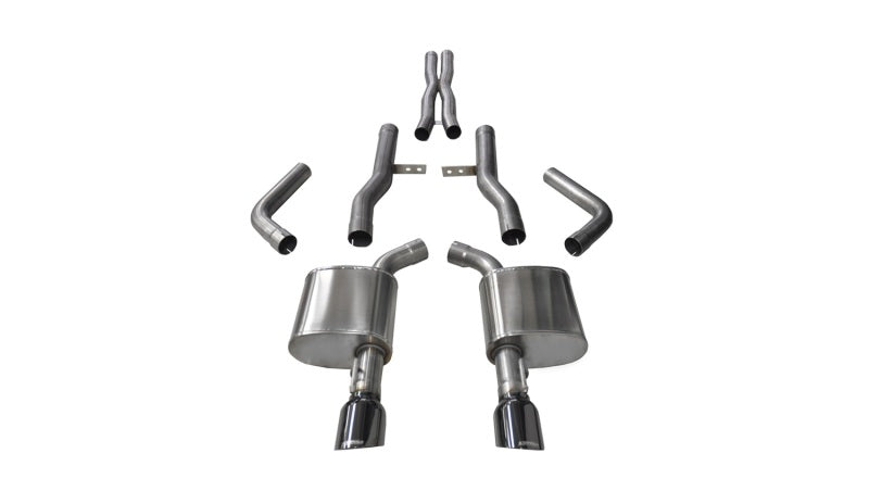 Corsa 2015-2023 Dodge Charger SRT/Scat Pack/R/T 6.4L Black Xtreme Cat-Back Exhaust CORSA Performance Catback  AXOPROS