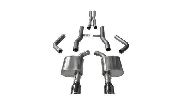 Corsa 2015-2023 Dodge Charger SRT/Scat Pack/R/T 6.4L Black Xtreme Cat-Back Exhaust CORSA Performance Catback  AXOPROS