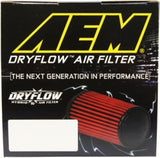 AEM Induction AEM 5.5in Base OD x 4.75in Top OD x 5in Height Conical Dryflow Air Filter Air Filters - Universal Fit aftermarket performance part