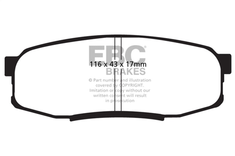 EBC 08+ Lexus LX570 5.7 Greenstuff Rear Brake Pads EBC Brake Pads - Performance  AXOPROS